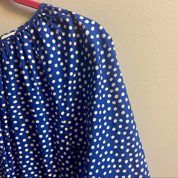 H&M Blue Polka-dot long sleeve dress. Size M. - Picture 2 of 3